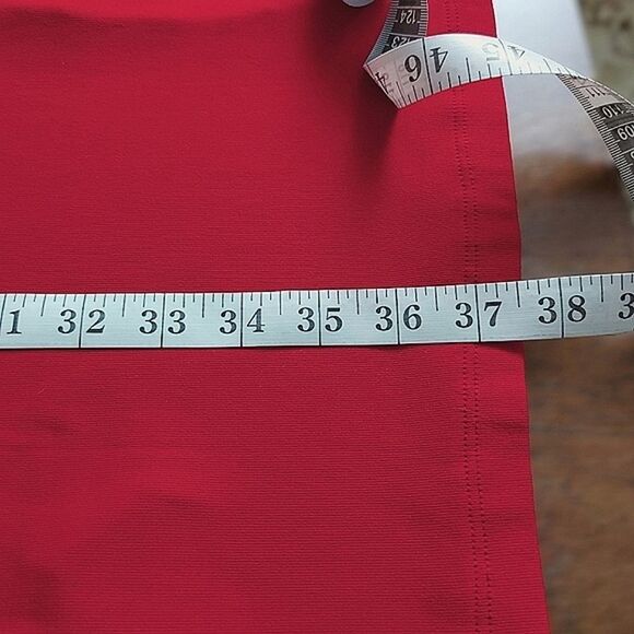 Vtg Le Château red square neck slinky ribbed bodycon midi dress - Picture 15 of 16